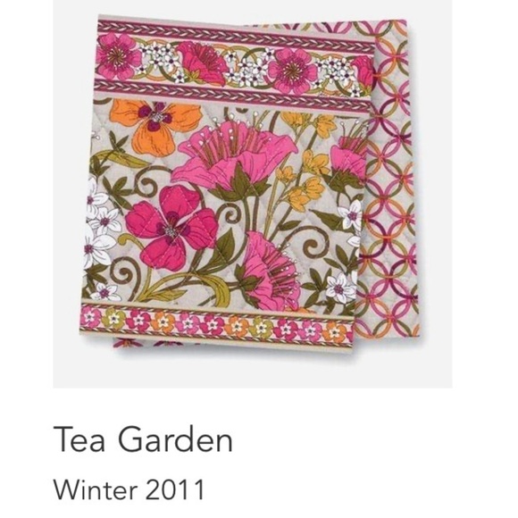 VERA BRADLEY Tea Garden Zipper Hipster Crossbody 2012 Cream Pink Orange Floral - Picture 16 of 16